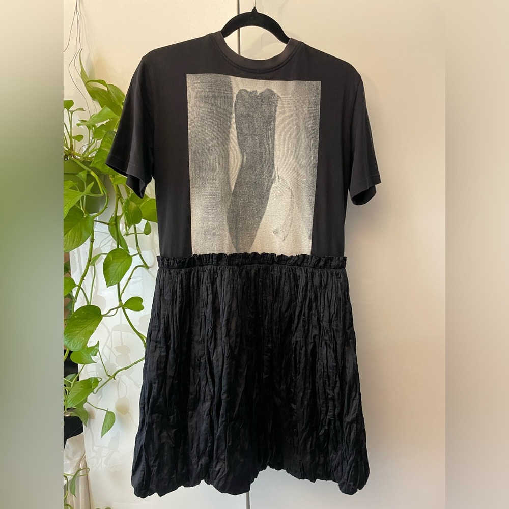Alexander McQueen MCQ black tshirt dress small